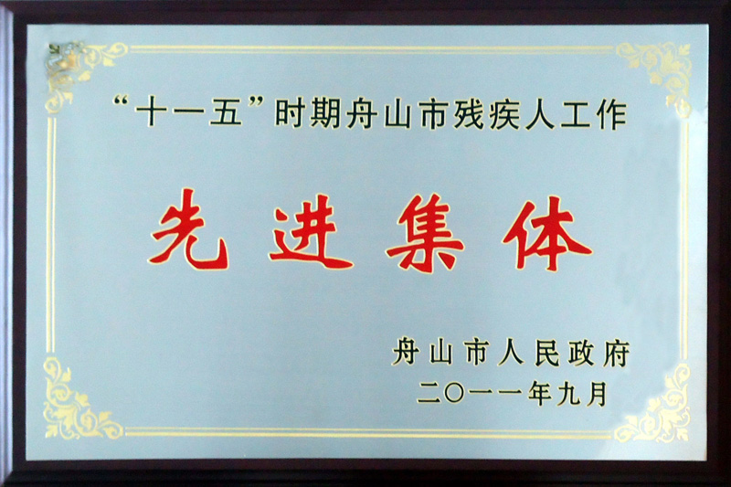 2011年舟山市障害者就業先進集団